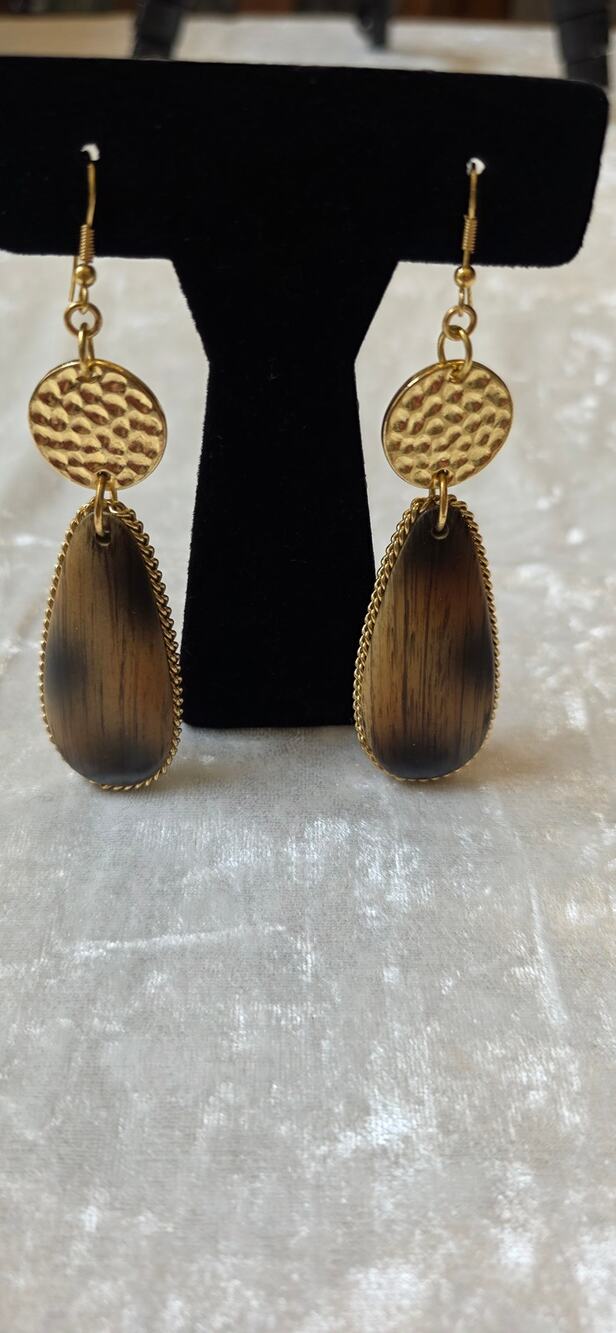 Vintage Faux Horn Tear Drop Boho-chic Statement Earrings